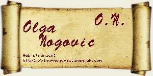 Olga Nogović vizit kartica